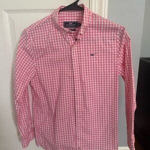 Vineyard Vines Pink Gingham Button-Down Shirt - Boys